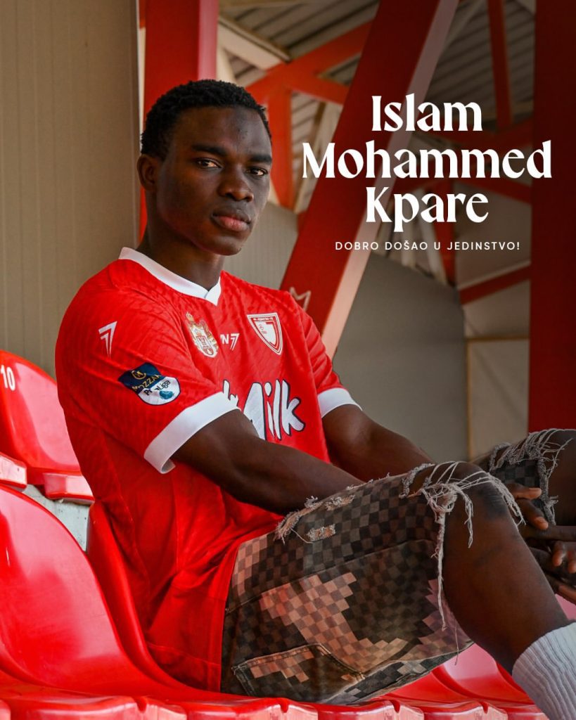 Islam Mohammed Kpare Joins Serbian Side FK Jedinstvo Ub