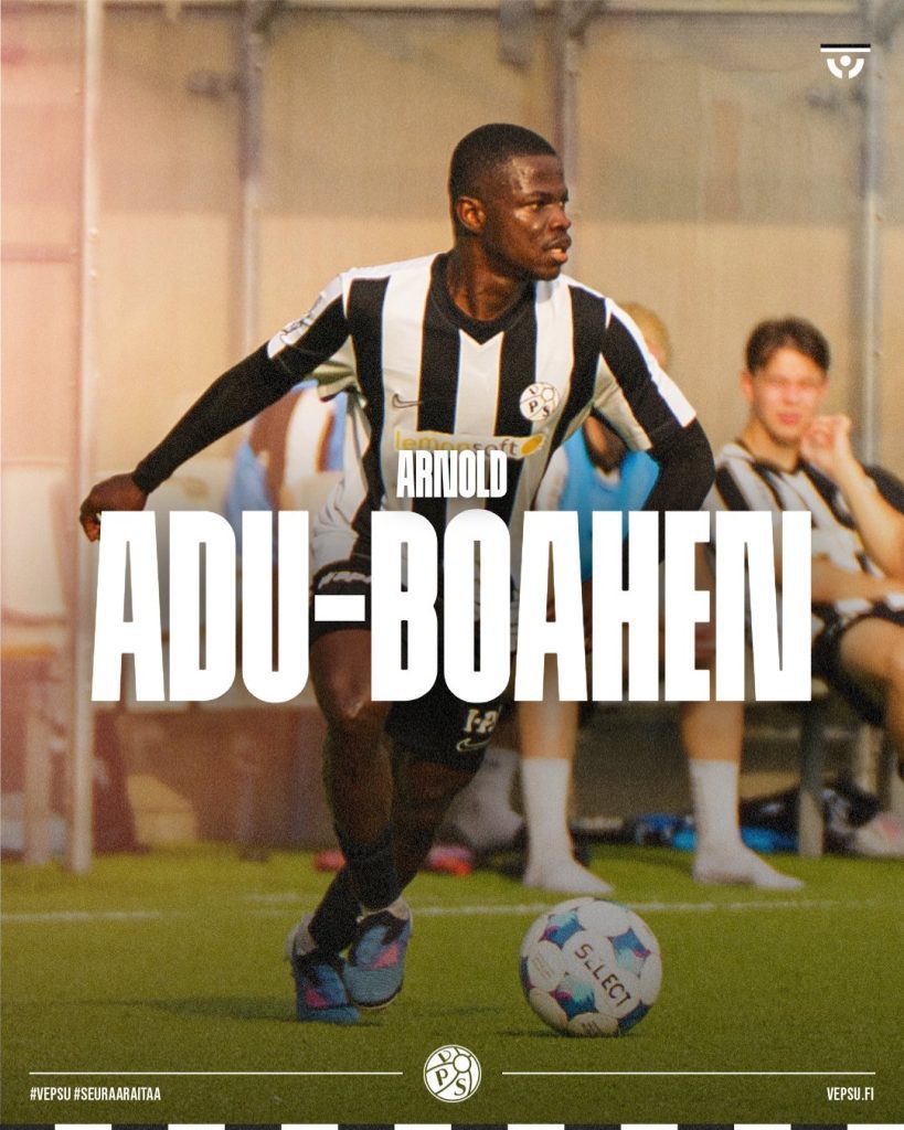 Arnold Adu-Boahen Joins Finnish Top-Flight Club VPS on Loan