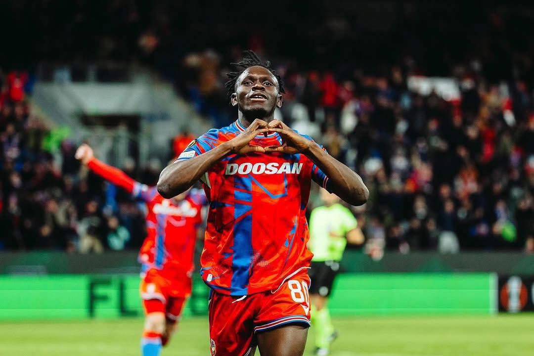 Prince Adu Kwabena Scores as Viktoria Plzen Complete Stunning Comeback Against Red Star