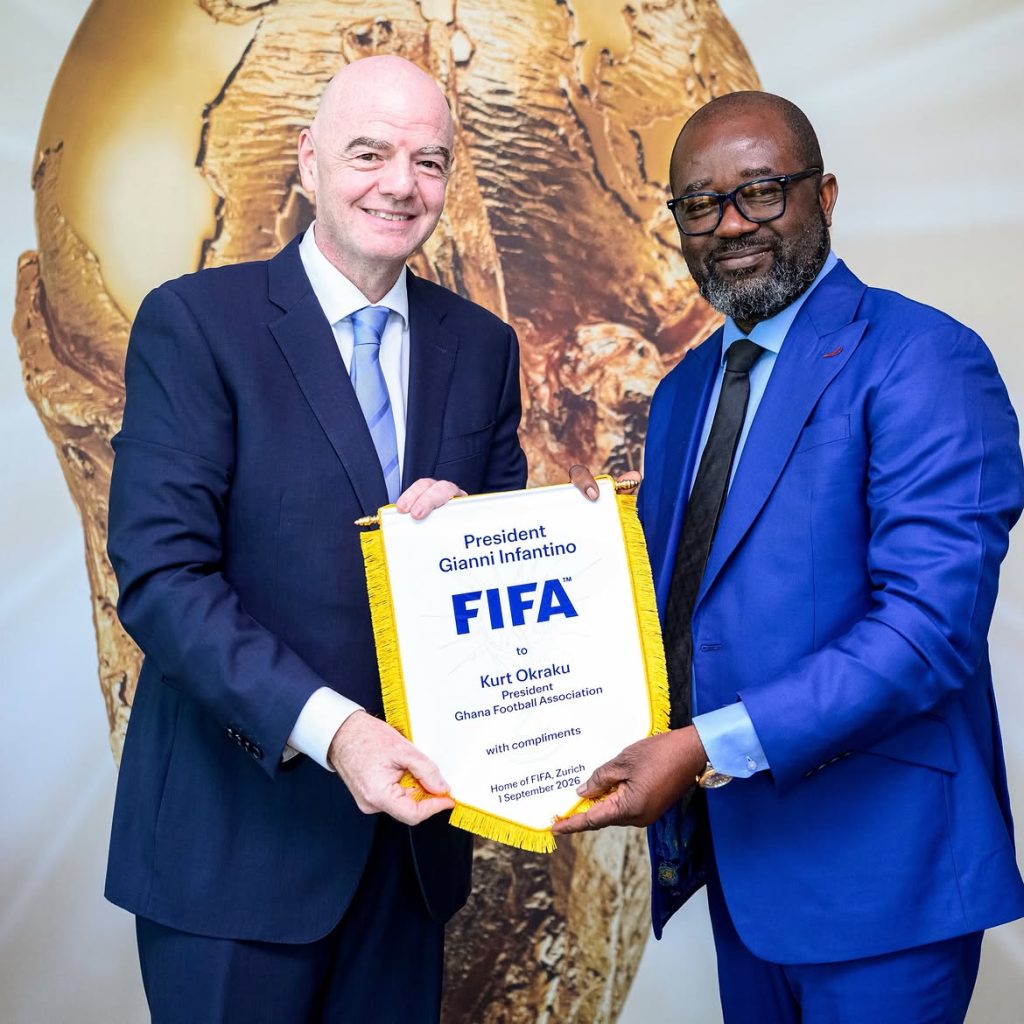 Infantino Welcomes Kurt Okraku to FIFA Headquarters for Football Development Talks