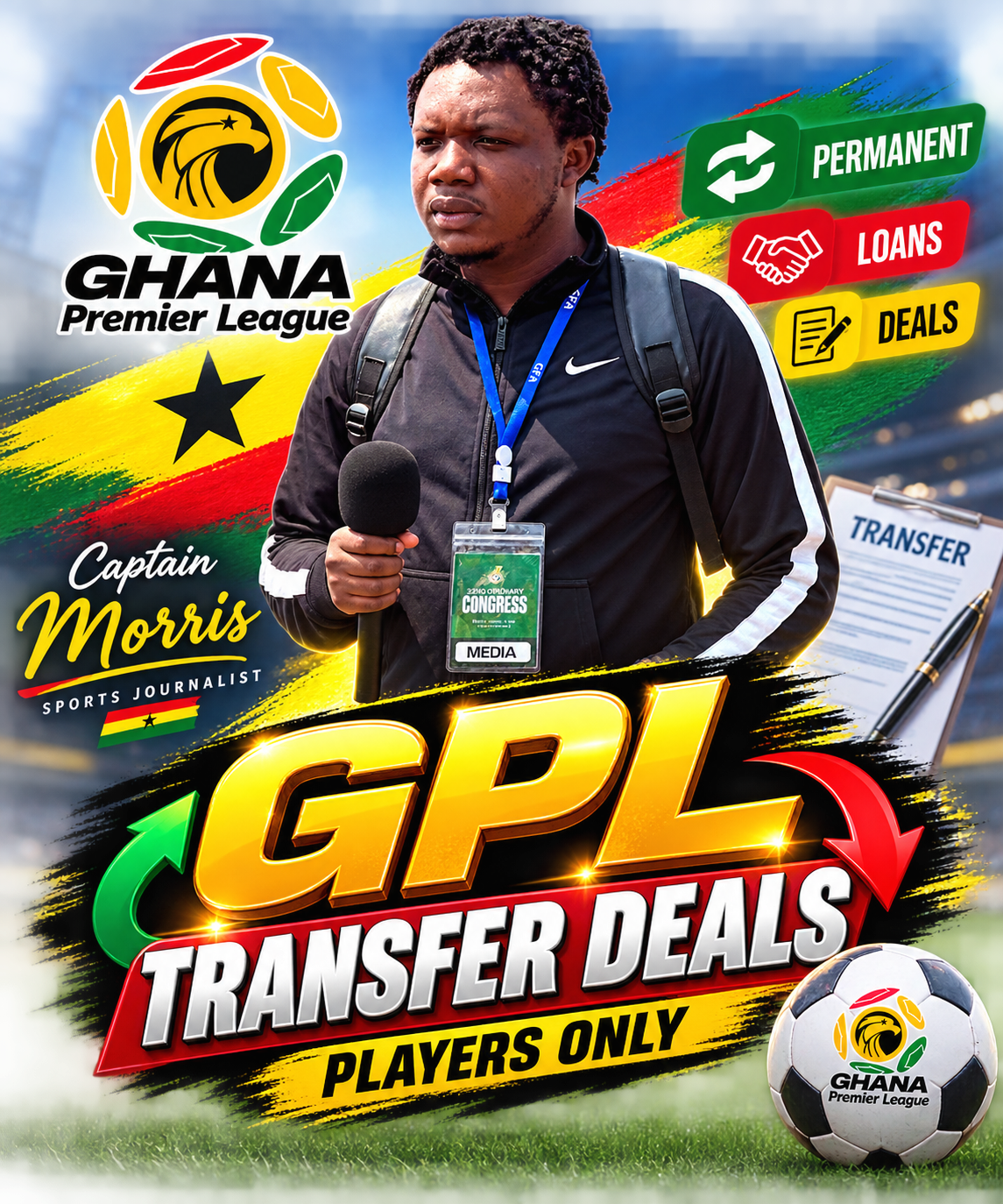 Captain Morris Launches Comprehensive Ghana Premier League Players’ Transfer Tracker