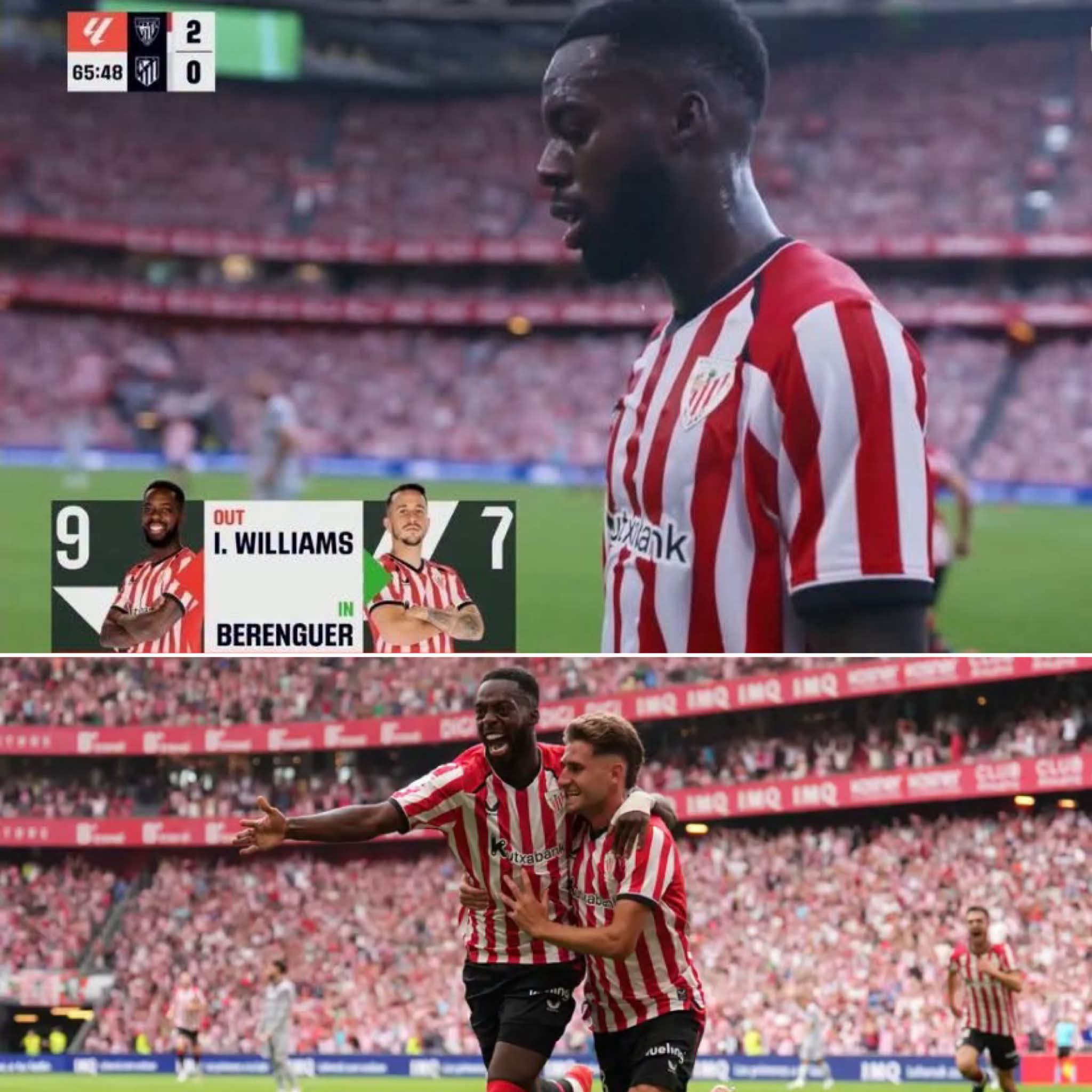 Iñaki Williams Registers Second Assist of the Season as Athletic Club Thrash Atlético Madrid