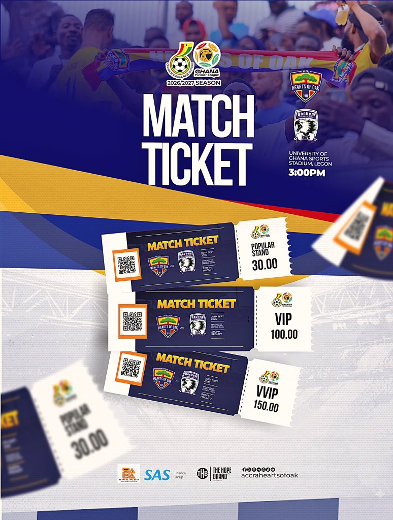 Hearts of Oak Announce Ticket Prices for Bechem United Clash